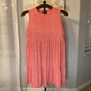 Banana Republic Factory Sleeveless Coral Patterned Dress